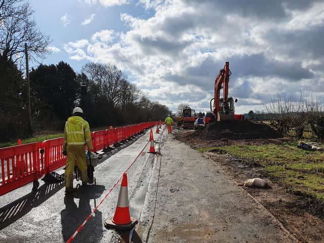 Banbury to Chipping Norton roadworks (photo from Oxford County Council)