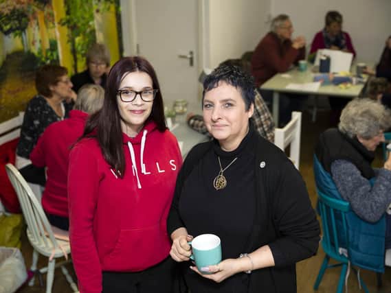 Volunteer Saffi Bowers and cook Nikki Giles at the Horton View Community Cafe