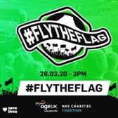 Football fans can fly the flag to support charities at 3pm today