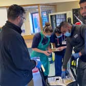 Volunteers with Banbury Spicy Kebabishdeliver food to people in the community