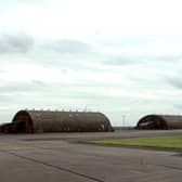Hangars at the former RAF base at Upper Heyford. Three hangars on the site are to be prepared as a temporary morgue for coronavirus victims