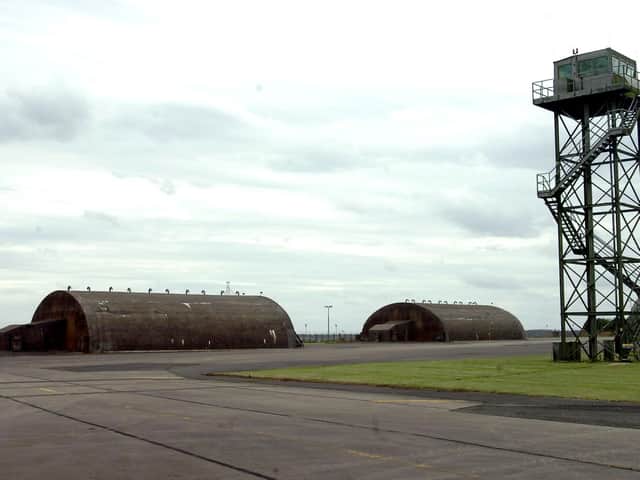 Hangars at the former RAF base at Upper Heyford. Three hangars on the site are to be prepared as a temporary morgue for coronavirus victims