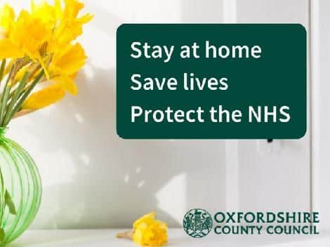Oxfordshire County Council urges people to Stay Home, Save Lives and Protect the NHS