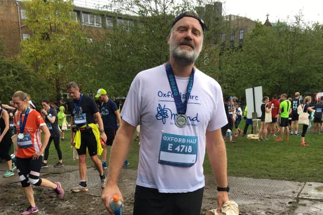Caleb Tomes supported Oxford Mind during the Oxford Half Marathon