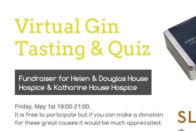 A virtual gin tasting, and quiz night to benefit charity organised by Lisa-Marie Mallier, a local marketing consultant