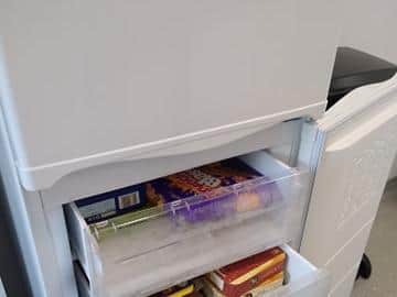The new fridge freezer loaded with ice lollies for staff in the Horton's intensive care unit