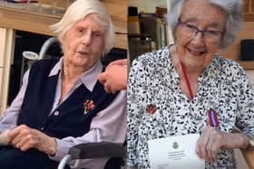 Edna Sewell, 95, and Margery Hawes, 97, were honoured on VE Day