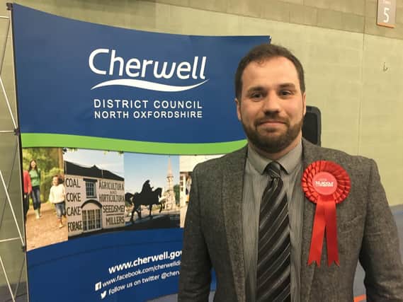 Cllr Sean Woodcock, leader of the Labour group on Cherwell District Council, at the local elections in 2019
