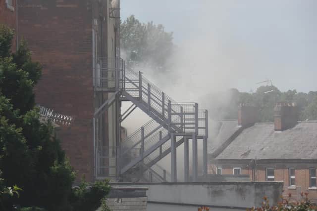 Fire at the flats on Middleton Road, Banbury on Monday May 18 (photo by David Vere)