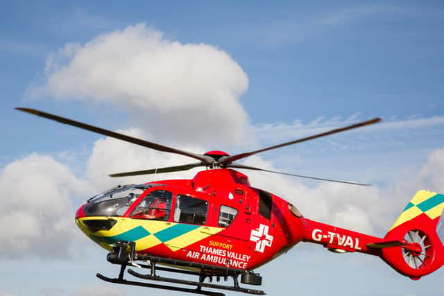 Thames Valley Air Ambulance helicopter (photo provided by Thames Valley Air Ambulance Service)