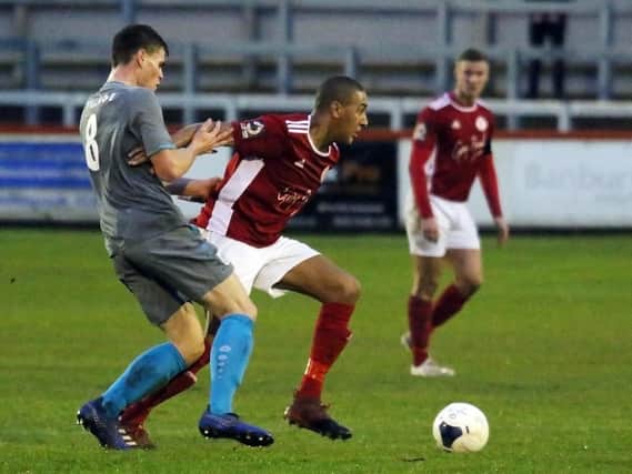Glenn Walker is one of the players who has committed to another season with Brackley Town. Picture by Steven Prouse/KBO Photography