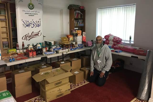 One of the volunteers, Fiaz Ahmed, with the Park Road Mosque in Banbury