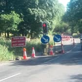 The traffic lights that have been in place on Broughton Road for months while Thames Water extracts water to prevent flooding