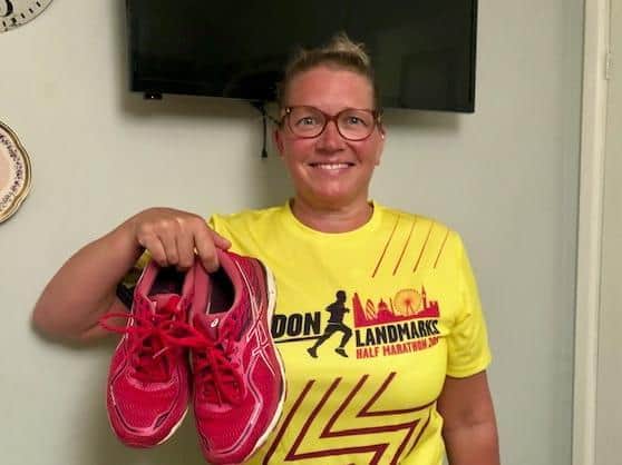 Melanie Cox to run her firsthalf marathon as part of fundraising challenge in honour of a good family friend and to benefit the charityBowel Cancer UK.