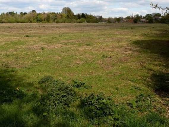 The field on which Adderbury Parish Council plans to build a pavilion and sports facilities