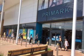 A few people wait to enter Primark store at the Banbury Gateway Shopping Park on Monday June 15