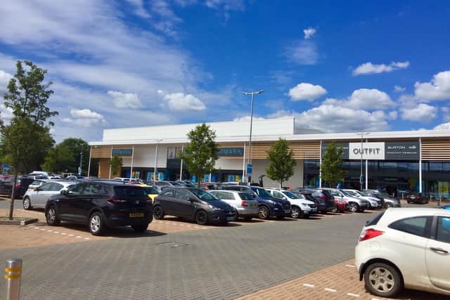 The parking lot was more than half full at the Banbury Gateway Shopping Park on Monday June 15 as retail non-essential shops and stores reopened