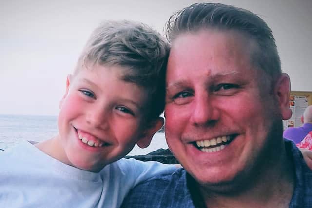 Charlie Holland, aged 10, who has launched a fundraising campaign with his mother in memory of his father, Jason Holland to support the Thames Valley Air Ambulance charity