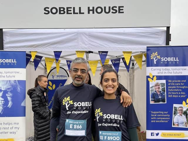 Nimish Desai and Janaki who have raised £4,500 for Sobell House, Oxford