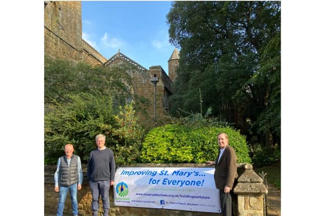 St Mary's Church of Bloxham ‘Building Our Future’ project is led by Jon Carlton and Ian Myson pictured with Rev. Dale Gingrich (Submitted photo)