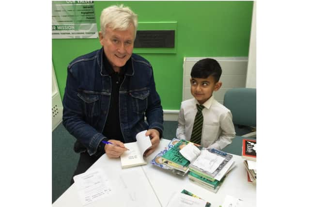 Deen Khan, a student at Dashwood Academy, Banbury enjoyed a visit from author, Eamonn Reilly (Submitted photo)