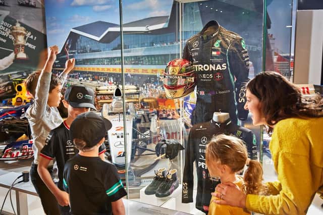 Families see Lewis Hamilton's overalls, worn for the 2020 Grand Prix