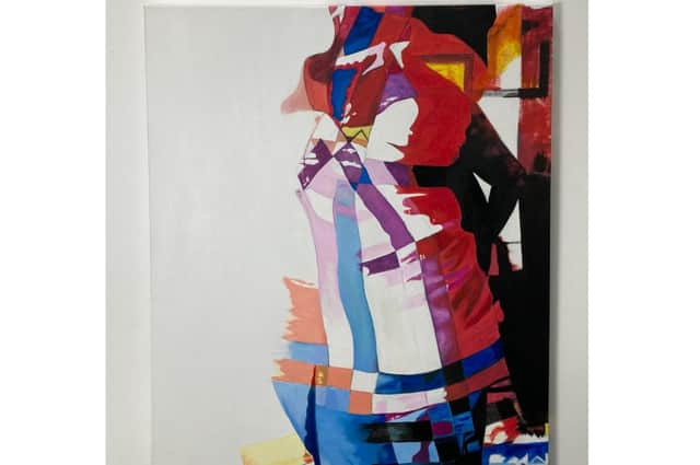 'Mondrian Fresh Mix' an oil, acrylic and charcoal piece on canvas by Bobbie Seagroatt