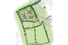 Developers have submitted plans with Cherwell District Council to build 49 new homes off Broughton Road near Banbury.  (Image from the developer's planning application submitted to the council)