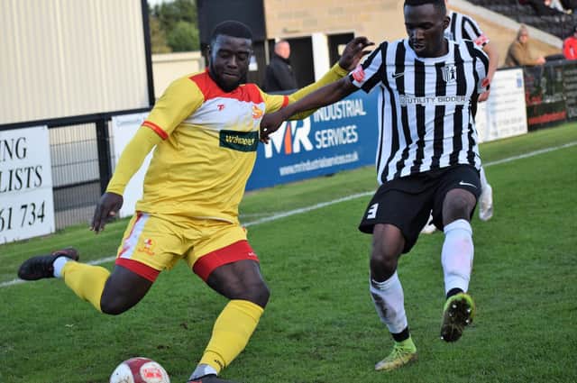 Banbury United's Chris Wreh had attracted the attentions of the national press this week as his father played for 1998 FA Cup champions Arsenal (FILE PICTURE BY JULIE HAWKINS)