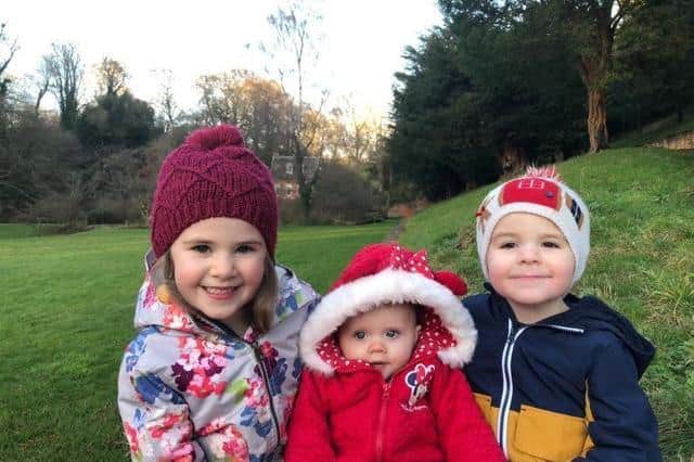 Eleanora (Ellie) Willett with brother Albie, right, and baby sister Ruby