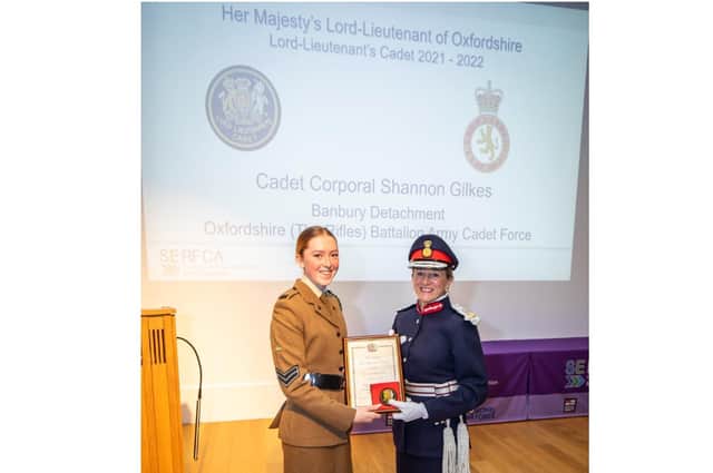 Banbury army cadet, Shannon Gilkes, was recently appointed to serve as a Lord Lieutenant's Army Cadet for Oxfordshire (Photo from Stewart Turkington Photography)