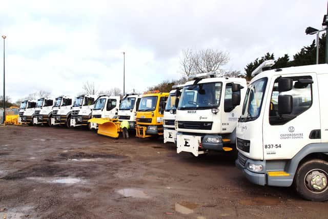 The national shortage of lorry drivers will not affect Oxfordshire's ability to make sure its roads are gritted this winter. (Image from Oxfordshire County Council)