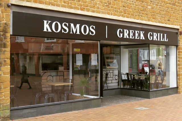 Kosmos Greek Grill has decided to close its business located in the Market Place of the town centre. (Image from the Kosmos Greek Grill Facebook page)