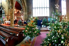 A picture from the last Chrismas Tree Festival at St Mary's Church, Bloxham