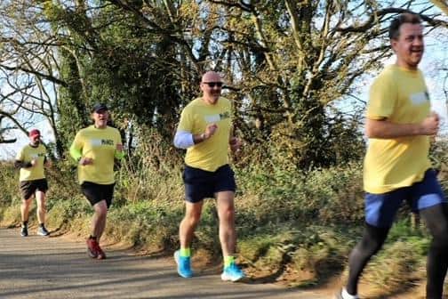 The fun runners move from one pub to another for a welcome drink and to raise money for a young people's mental health charity