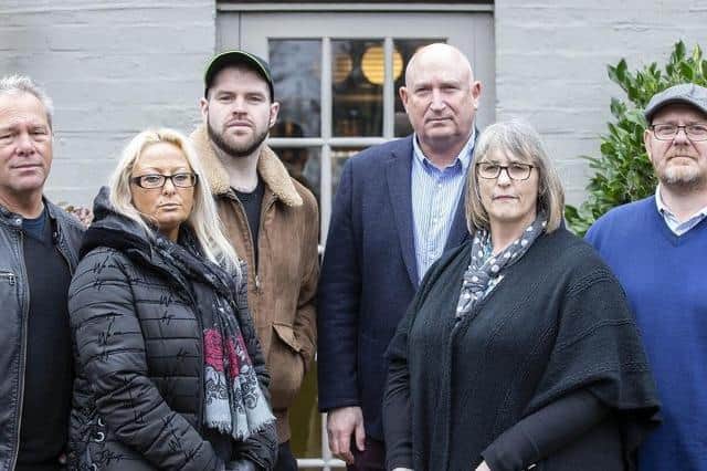 Harry Dunn's family, Bruce Charles, Charlotte Charles, Ciaran Charles, Radd Seiger (adviser and spokesperson for the Family of HarryDunn), Tracey Dunn and Tim Dunn