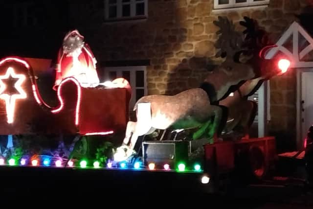 Someone caught this picture of Santa as he passed through Great Bourton last Christmas