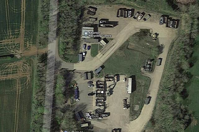 Alkerton waste recycling centre - aerial picture by Google