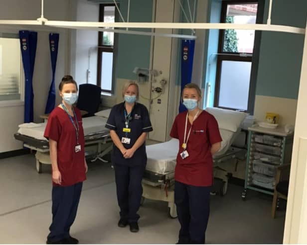 Staff on the Surgical Assessment Unit in Warwick Hospital. Photo supplied