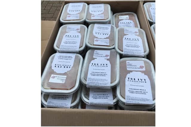 Some of The Ivy Collection meals provided to families at Dashwood Academy by the The Caring Family Foundation (Submitted photo)