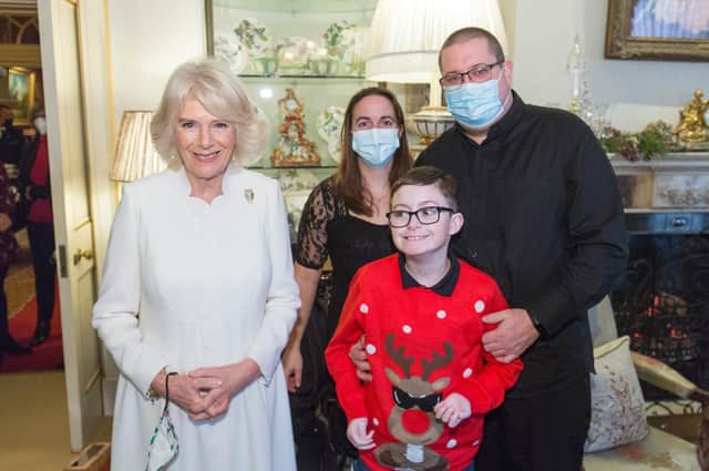 Jenny, Stuart and Nathan Best at a Christmas event hosted by The Duchess of Cornwall (Submitted photo from Helen & Douglas House Hospice charity)