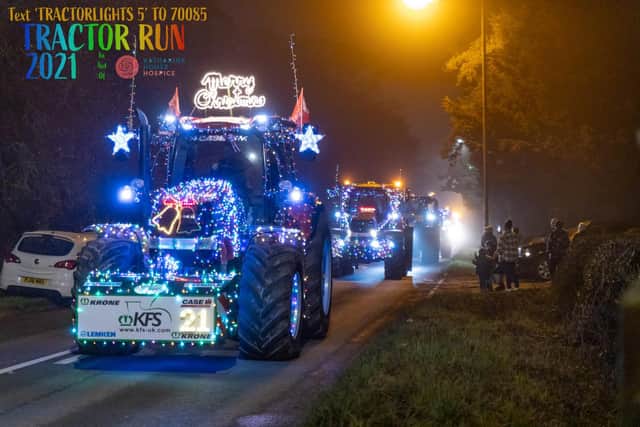 KRONE Forage Solutions (KFS) based in Chipping Norton raised £1620 for Katharine House Hospice through its Christmas tractor run. (Submitted photo)