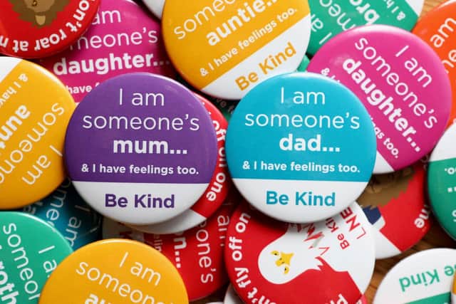 Kindness campaign is on the button