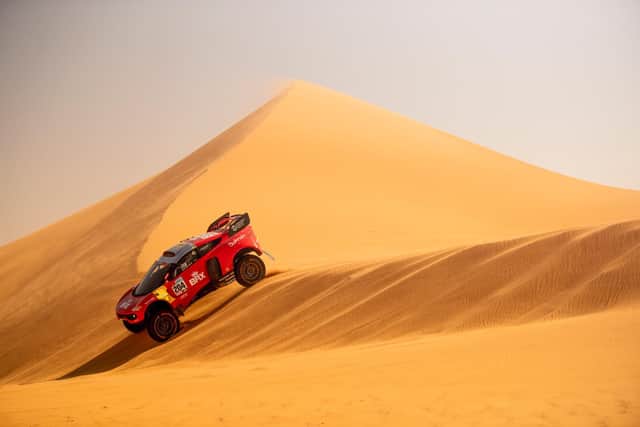 Spectactular scenes in the sand with Nani Roma and Alex Haro on stage 10 of Rally Dakar 2022 from Wadi Dawasir to Bishah, Saudi Arabia on January 12, 2022  (Picture by Flavien Duhamel)