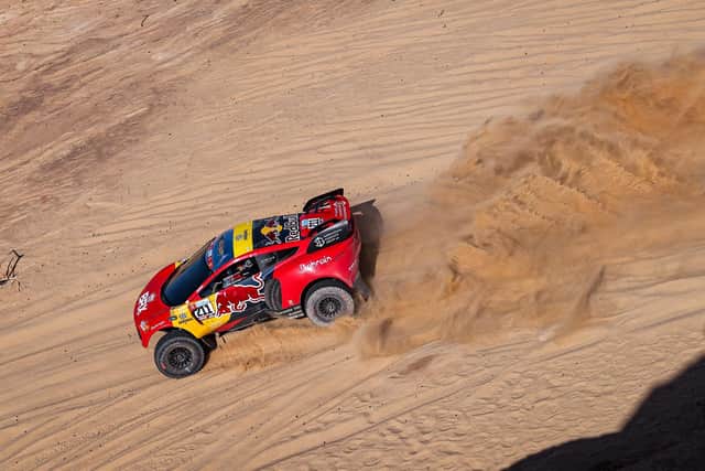 Sébastien Loeb and Fabien Lurquin in their Bahrain Raid Xtreme, BRX Prodrive Hunter in the dusty Stage 10 of the Dakar Rally 2022 between Wadi Ad Dawasir and Bisha, on January 12, 2022 in Bisha, Saudi Arabia (Picture by Florent Gooden / DPPI)