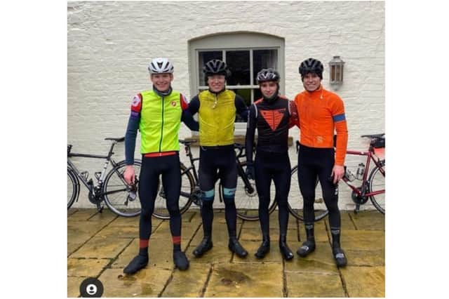 Shipston Cycling Club member Robin Hughes with support team completed the Rapha Festive 500 challenge within 24 hours to benefit the Cyclists Fighting Cancer charity (Submitted photo)