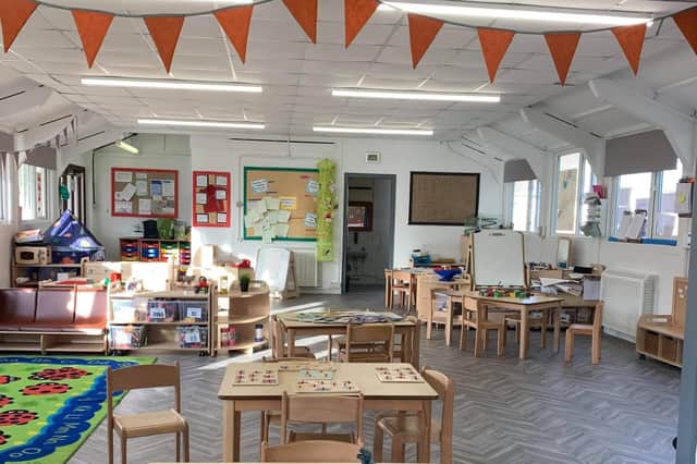 The bright and cheery interior of King's Sutton Playgroup after its renovation