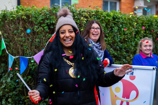 Cllr Shaida Hussain at the reopening of Smart Tots Day Nursery in Horse Fair of the Banbury town centre (Submitted photo)
