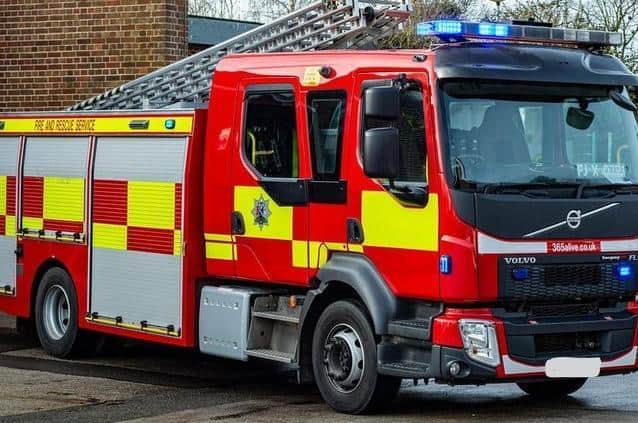 Oxfordshire Fire & Rescue Service sent multiple crews to a three-vehicle collision on the A3400 Stratford Road last night, Wednesday January 26 (Fire appliance image from Oxfordshire County Council)