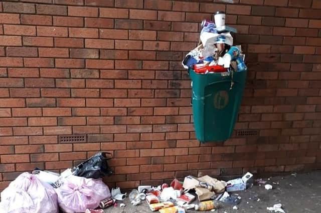 Photos of rubbish, uploaded to the Banbury Info site by a concerned shopper